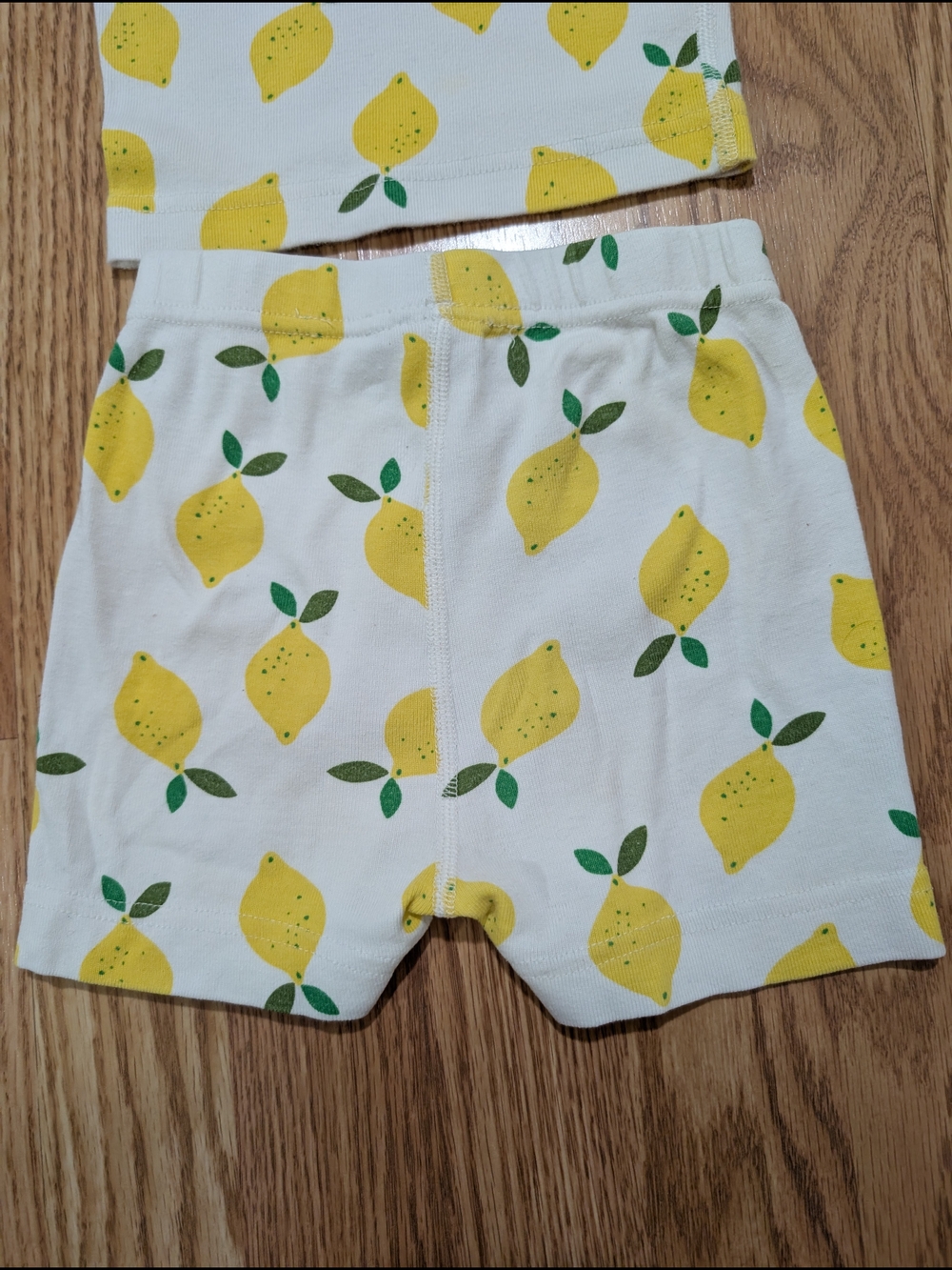 Hanna Andersson Lemon Short Sleeve Pajama Set 80/85 2T Organic Cotton - Picture 7 of 11